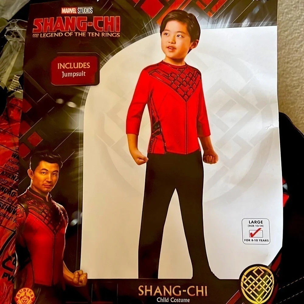Marvel Shang-Chi Boy's Costume Legend of the Ten Rings Jumpsuit Red Black